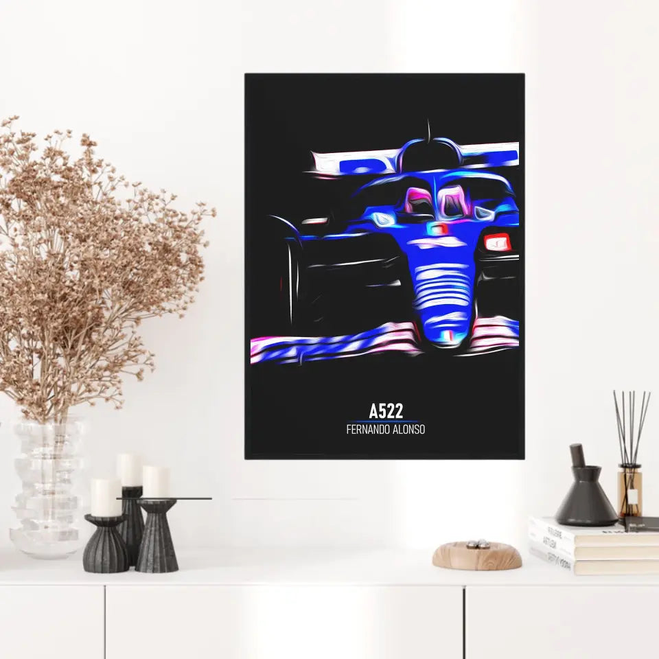 Affiche ou Tableau Alpine A522 Fernando Alonso Formule 1