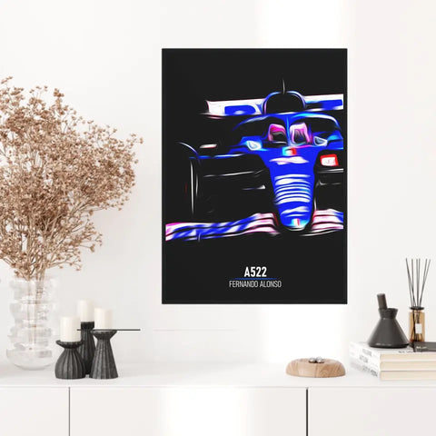 Affiche ou Tableau Alpine A522 Fernando Alonso Formule 1
