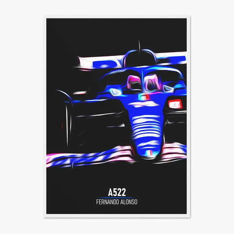 Affiche ou Tableau Alpine A522 Fernando Alonso Formule 1