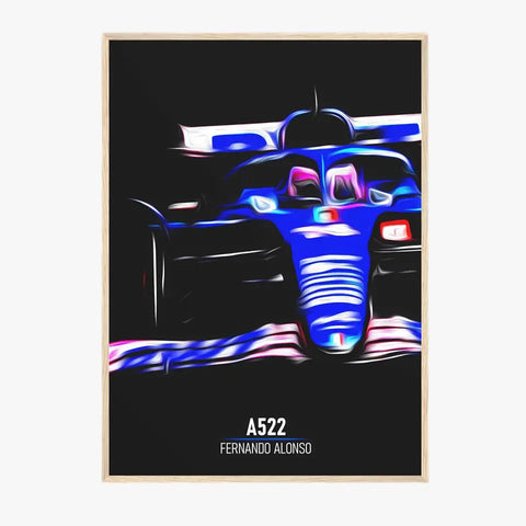 Affiche ou Tableau Alpine A522 Fernando Alonso Formule 1