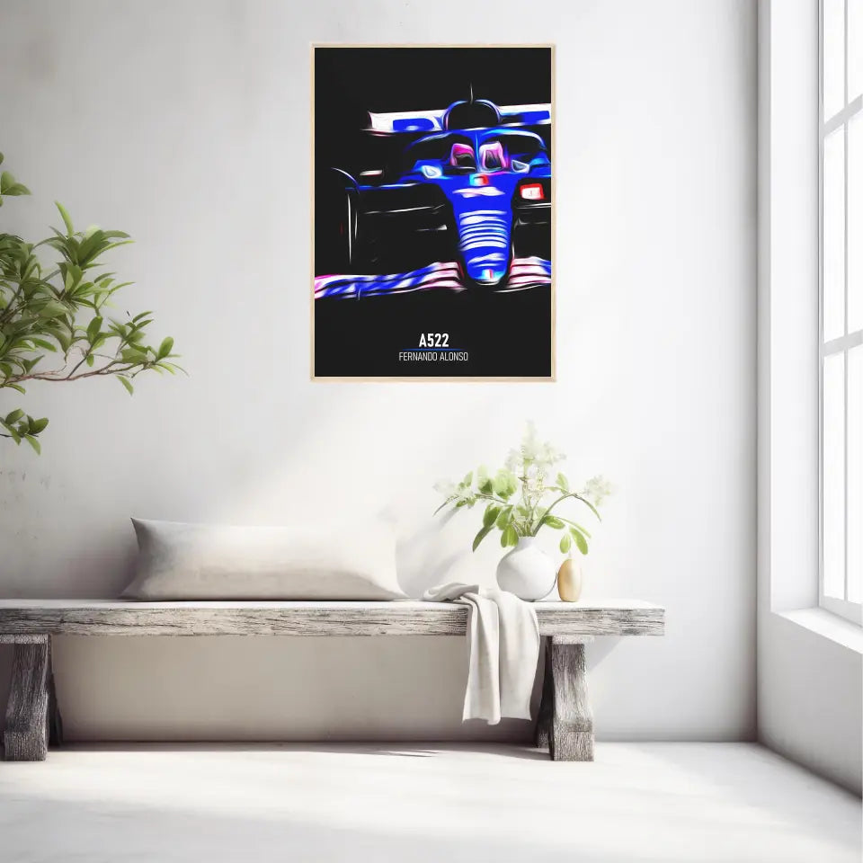 Affiche ou Tableau Alpine A522 Fernando Alonso Formule 1
