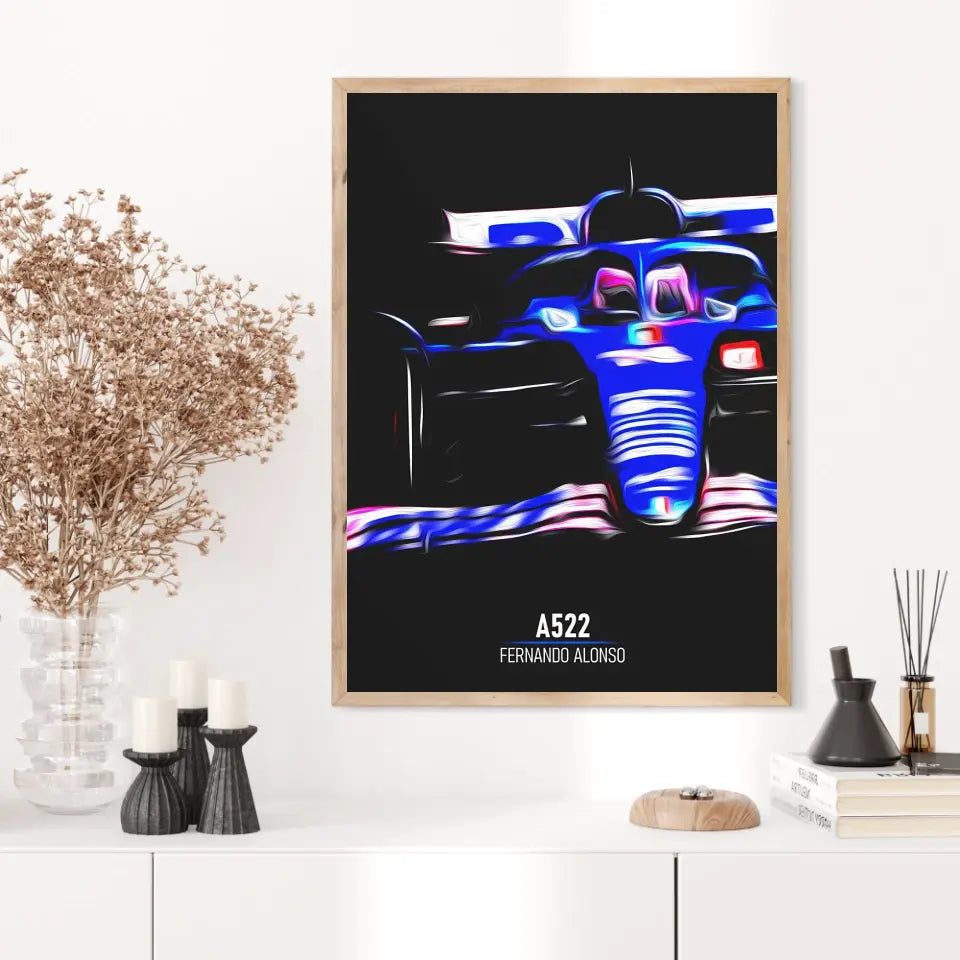 Affiche ou Tableau Alpine A522 Fernando Alonso Formule 1