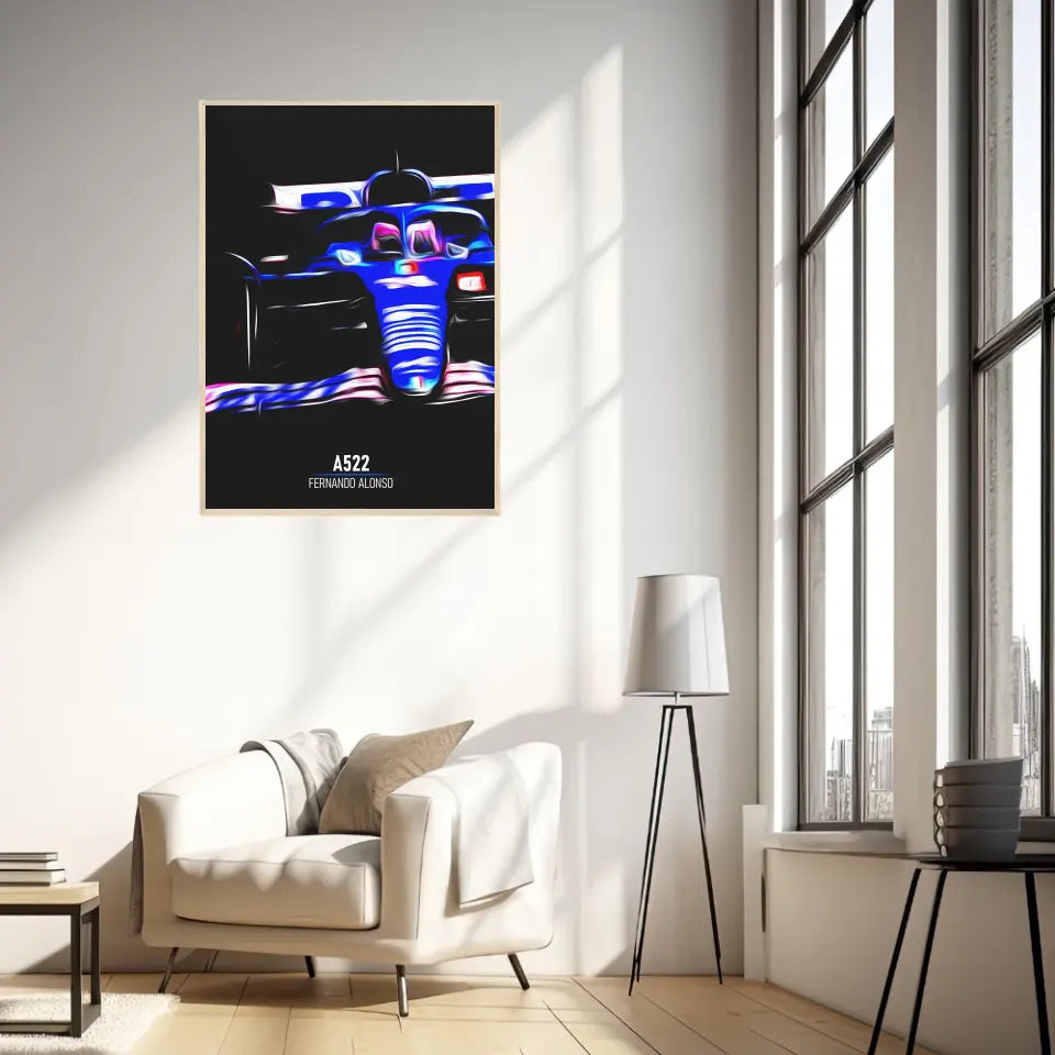 Affiche ou Tableau Alpine A522 Fernando Alonso Formule 1