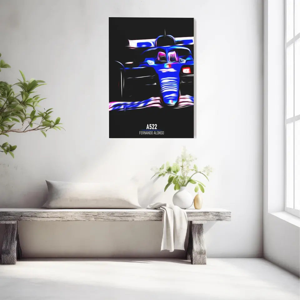 Affiche ou Tableau Alpine A522 Fernando Alonso Formule 1