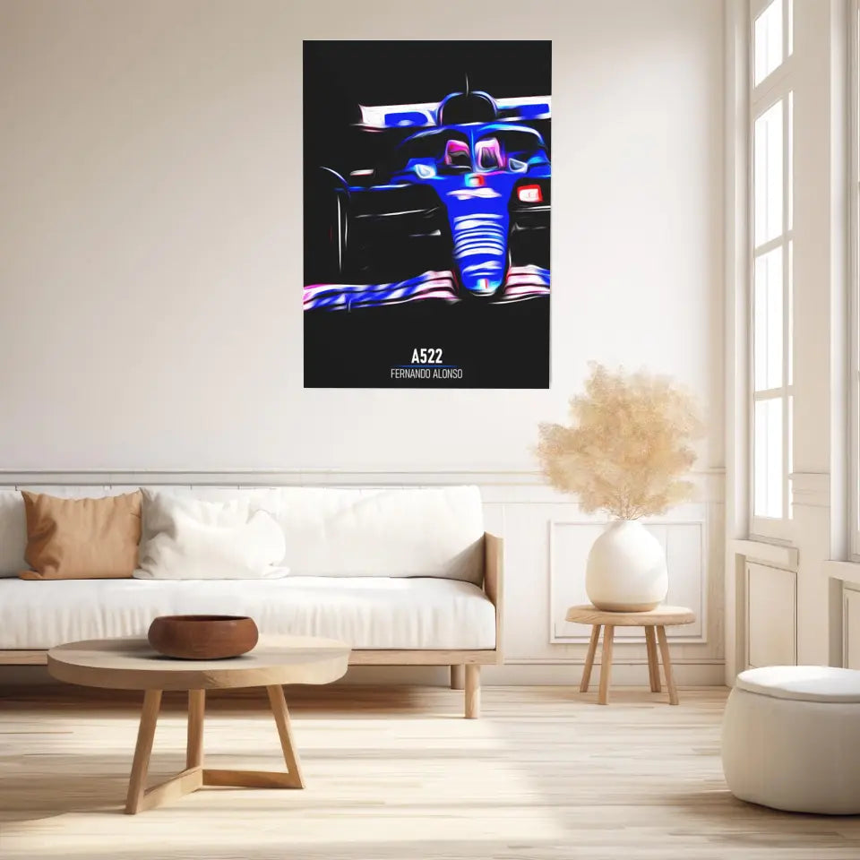 Affiche ou Tableau Alpine A522 Fernando Alonso Formule 1