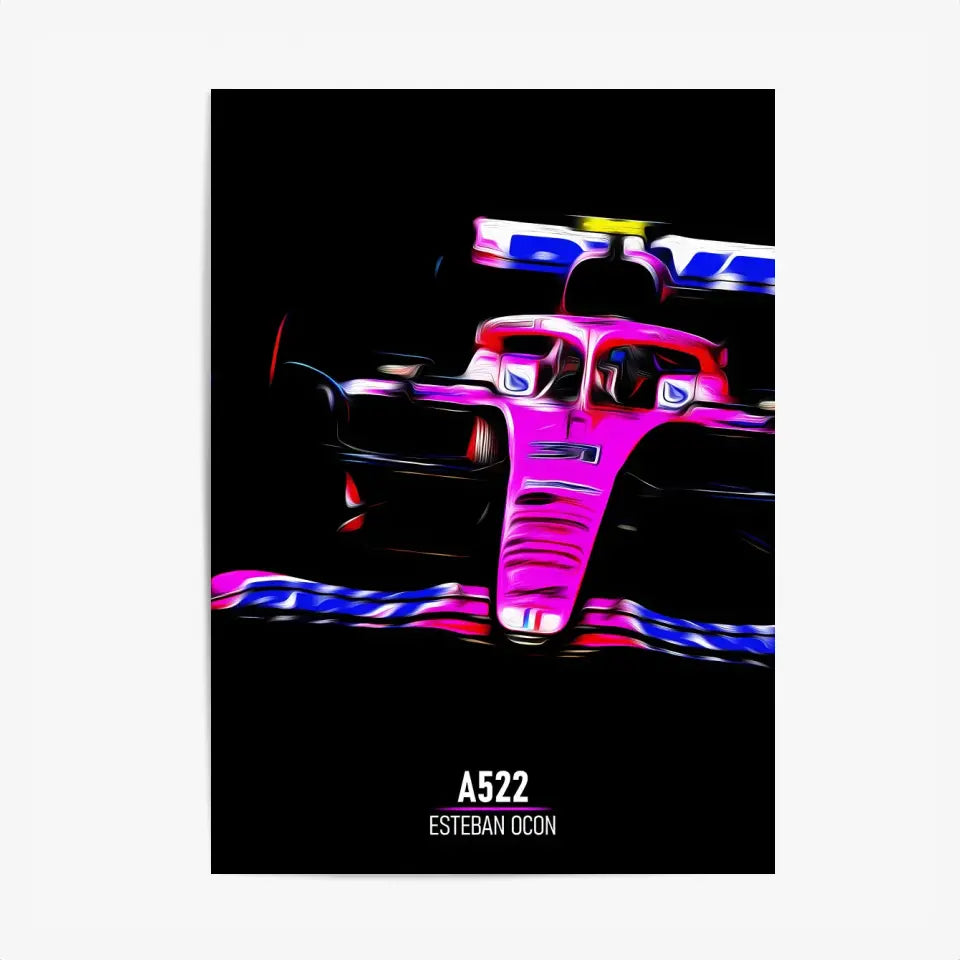 Affiche ou Tableau Alpine A522 Esteban Ocon Formule 1