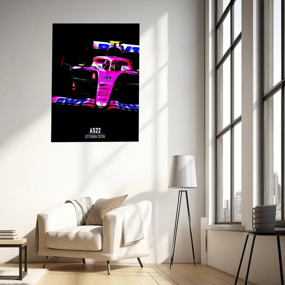 Affiche ou Tableau Alpine A522 Esteban Ocon Formule 1