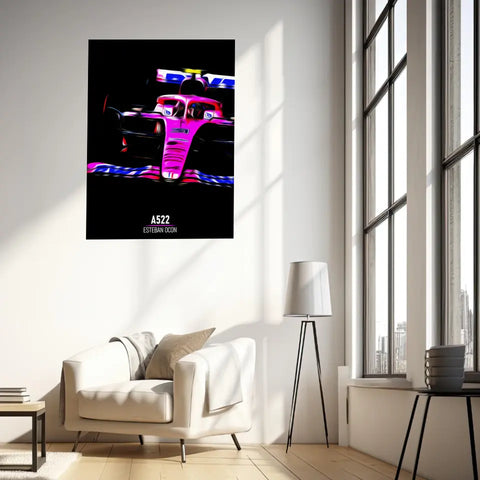 Affiche ou Tableau Alpine A522 Esteban Ocon Formule 1