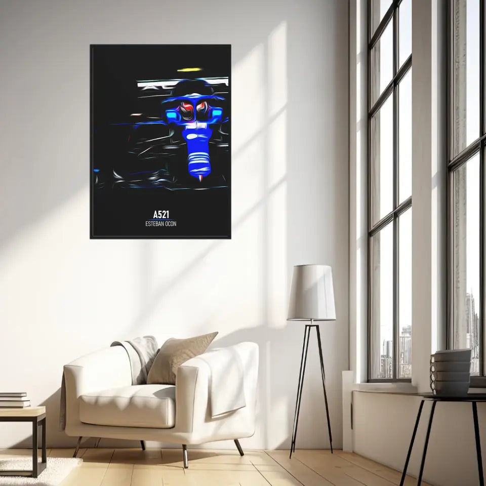 Affiche ou Tableau Alpine A521 Esteban Ocon Formule 1