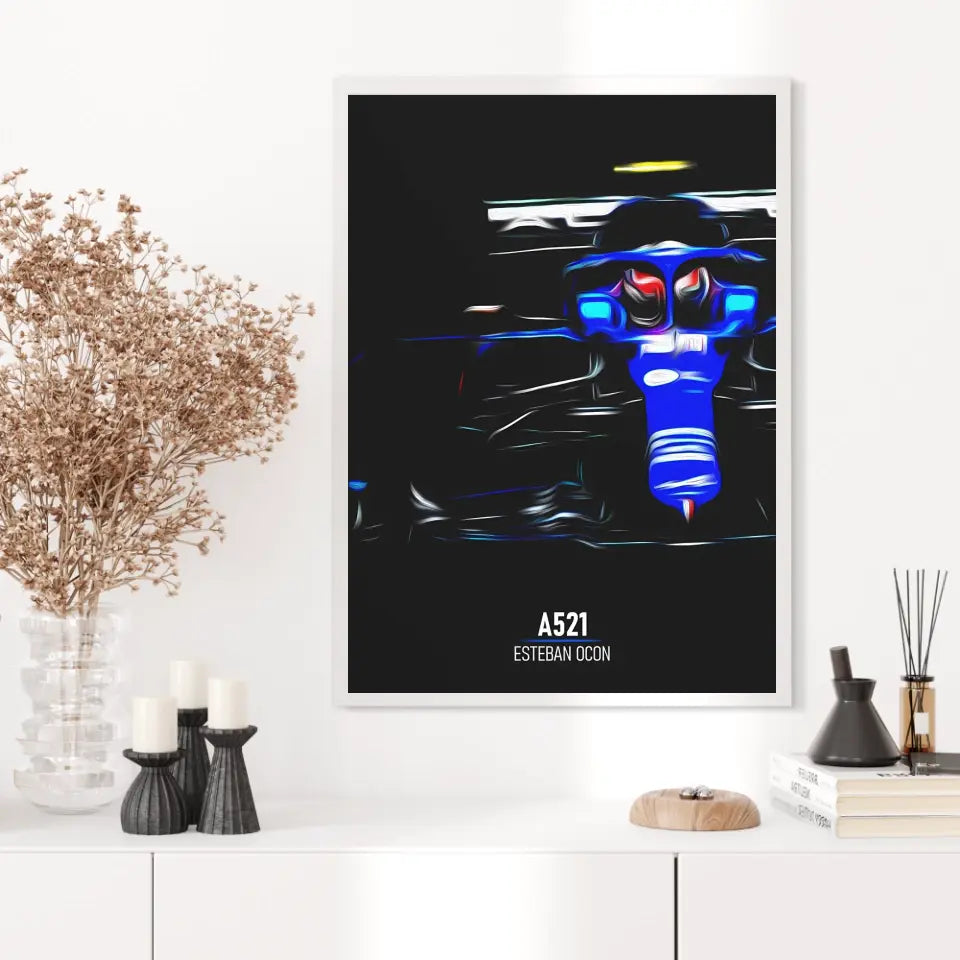 Affiche ou Tableau Alpine A521 Esteban Ocon Formule 1