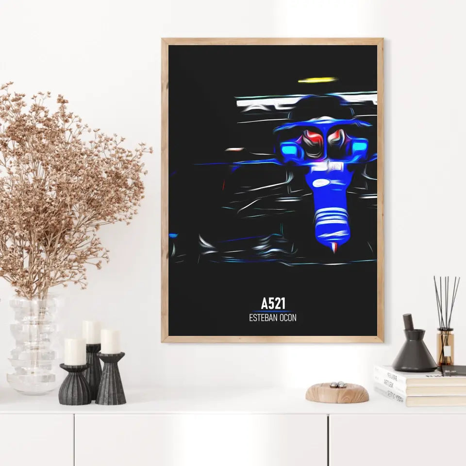 Affiche ou Tableau Alpine A521 Esteban Ocon Formule 1