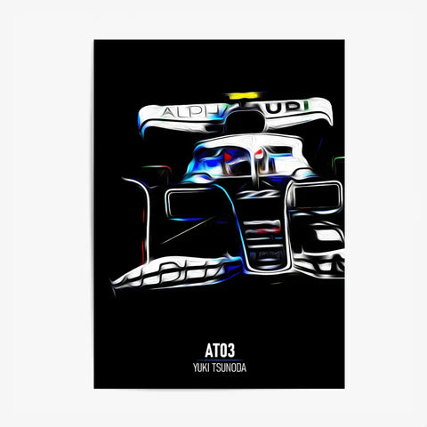 Affiche ou Tableau Alpha Tauri AT03 Yuki Tsunoda Formule 1