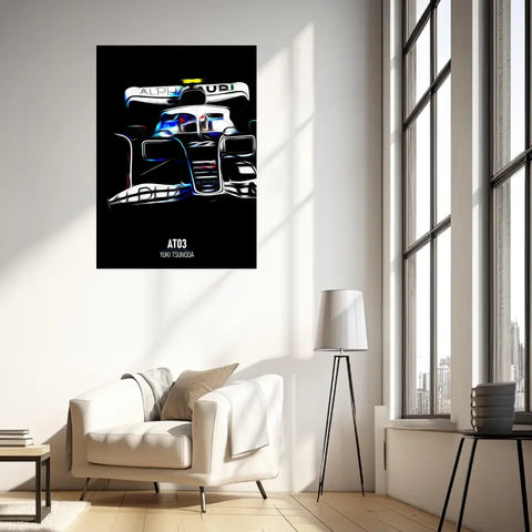 Affiche ou Tableau Alpha Tauri AT03 Yuki Tsunoda Formule 1