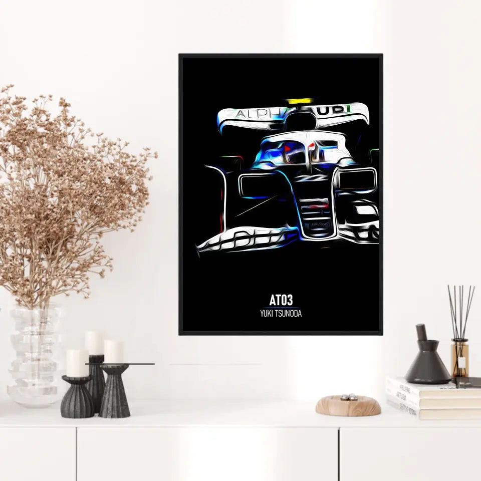Affiche ou Tableau Alpha Tauri AT03 Yuki Tsunoda Formule 1