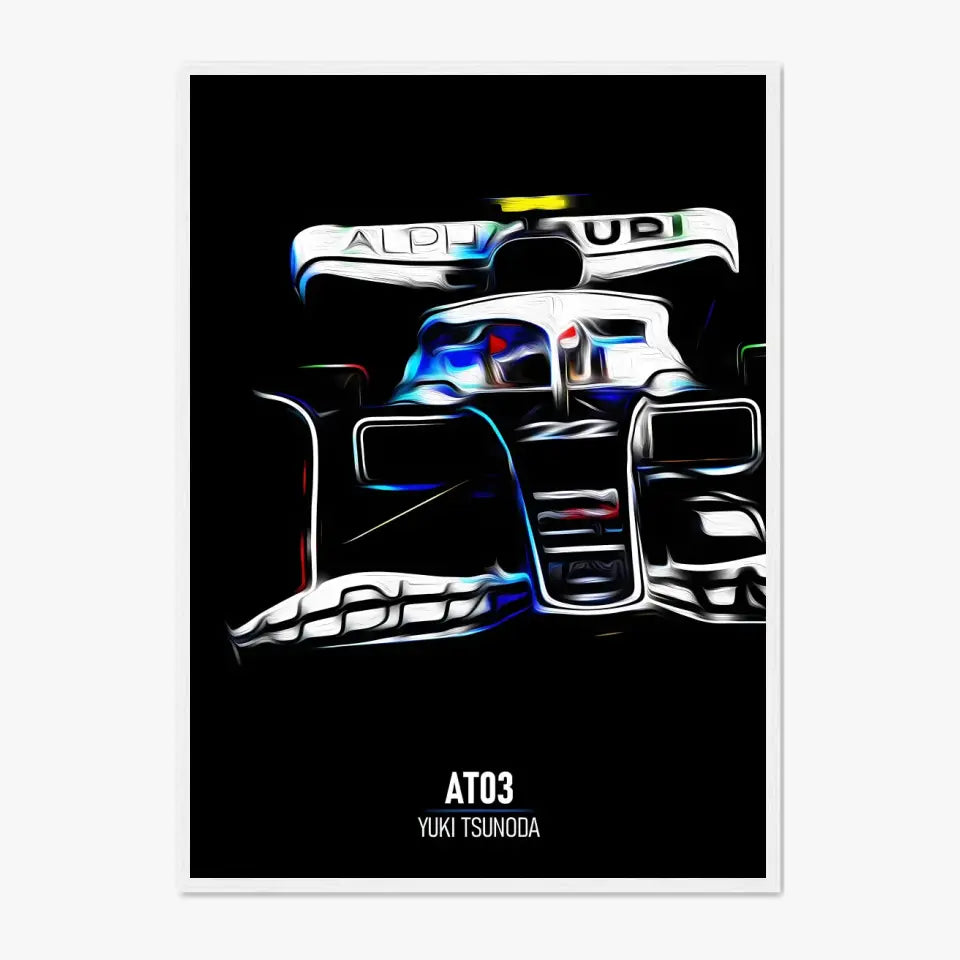 Affiche ou Tableau Alpha Tauri AT03 Yuki Tsunoda Formule 1