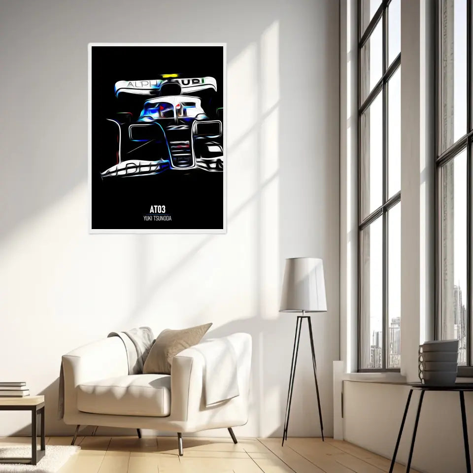 Affiche ou Tableau Alpha Tauri AT03 Yuki Tsunoda Formule 1
