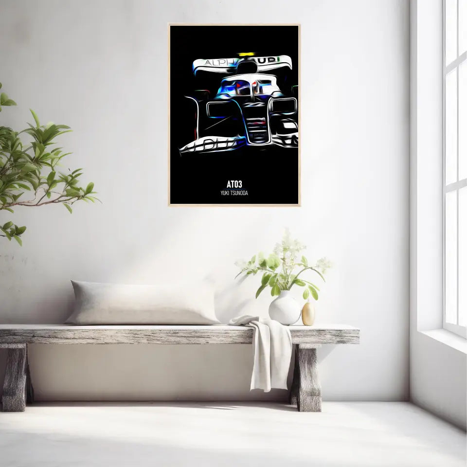 Affiche ou Tableau Alpha Tauri AT03 Yuki Tsunoda Formule 1