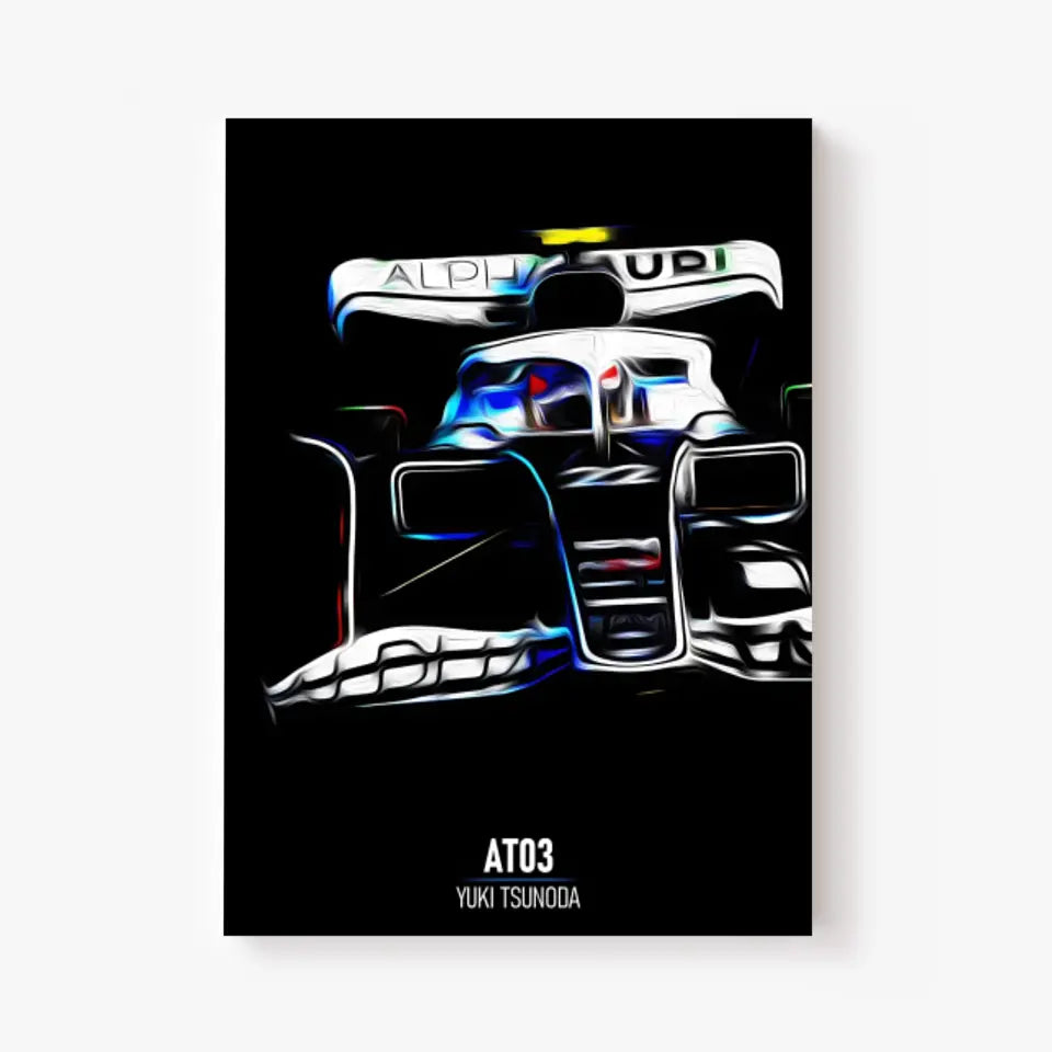 Affiche ou Tableau Alpha Tauri AT03 Yuki Tsunoda Formule 1