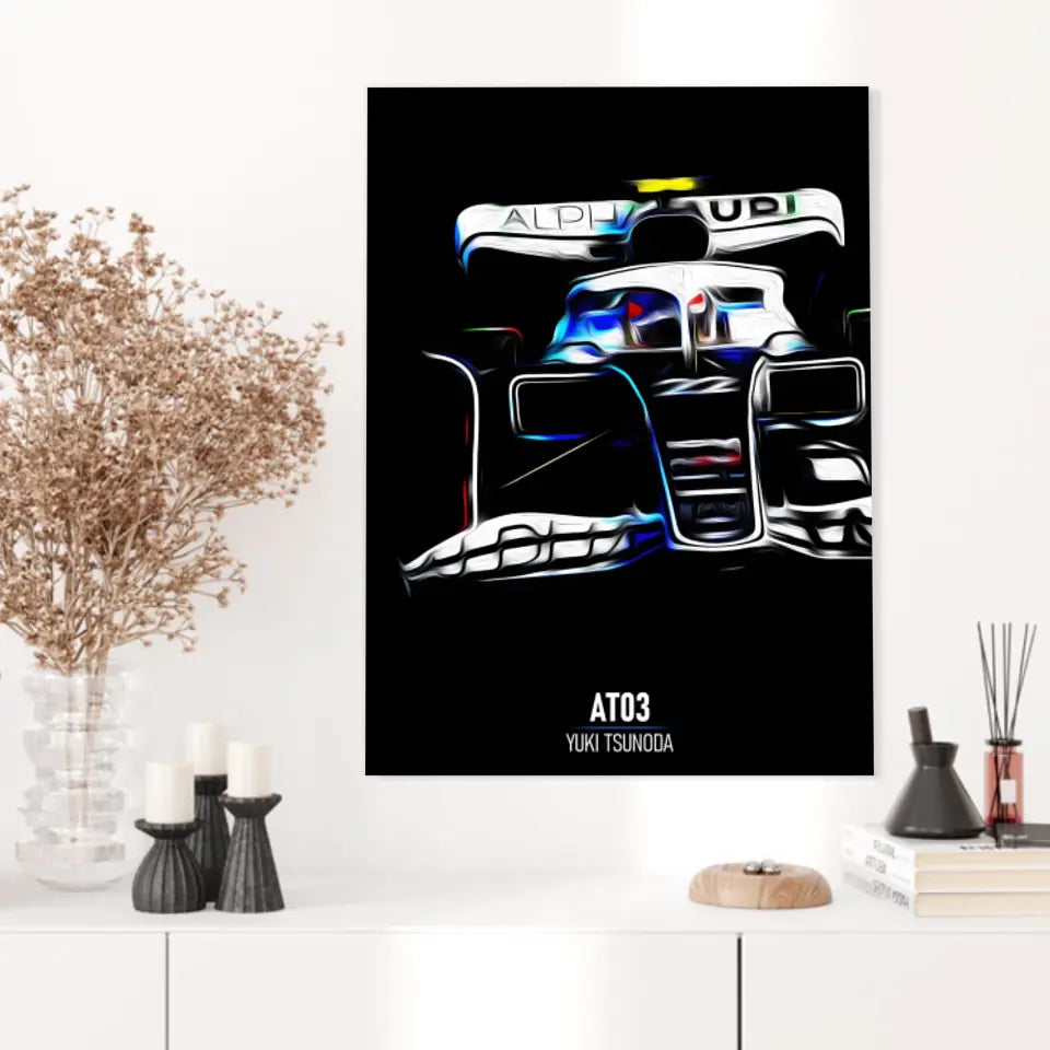 Affiche ou Tableau Alpha Tauri AT03 Yuki Tsunoda Formule 1