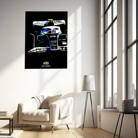 Affiche ou Tableau Alpha Tauri AT03 Yuki Tsunoda Formule 1