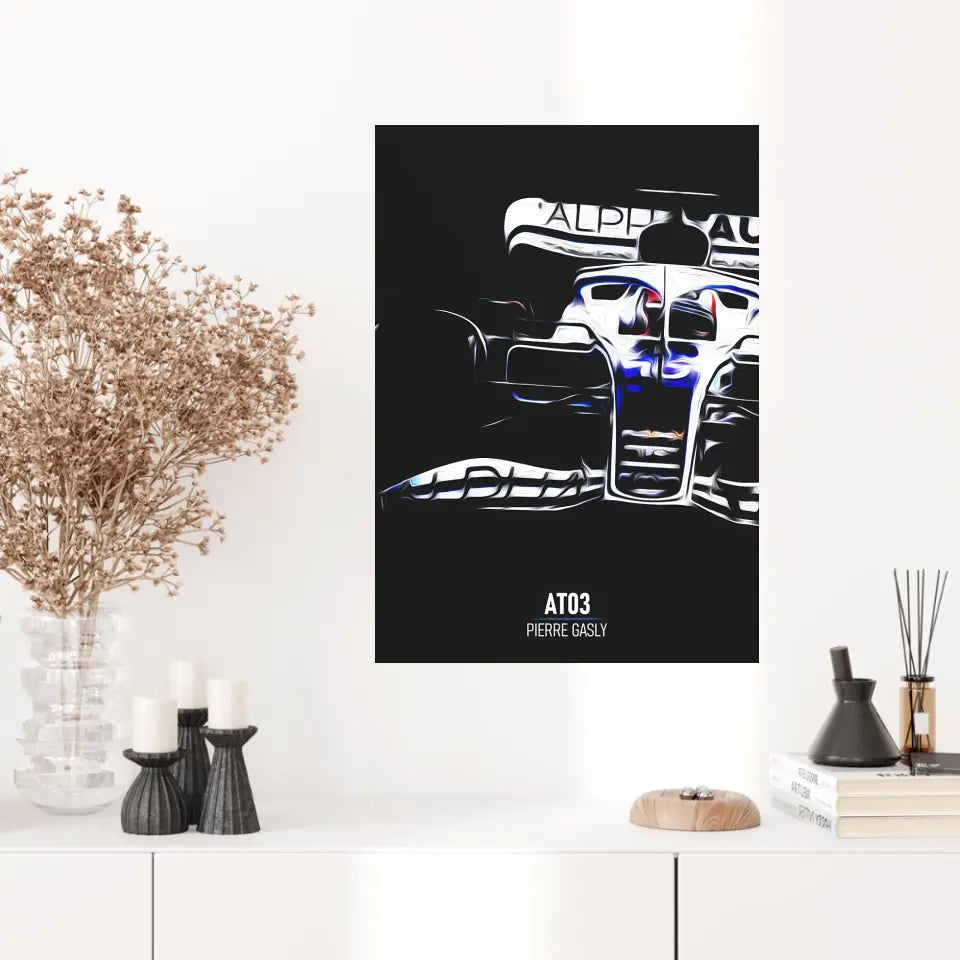 Affiche ou Tableau Alpha Tauri AT03 Pierre Gasly Formule 1