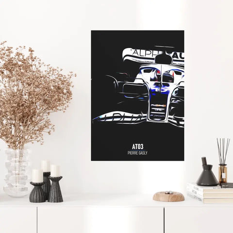 Affiche ou Tableau Alpha Tauri AT03 Pierre Gasly Formule 1