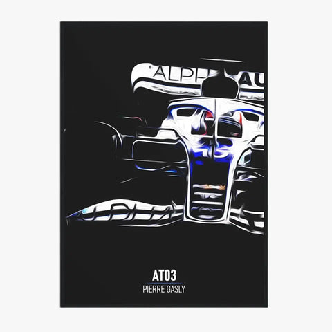 Affiche ou Tableau Alpha Tauri AT03 Pierre Gasly Formule 1