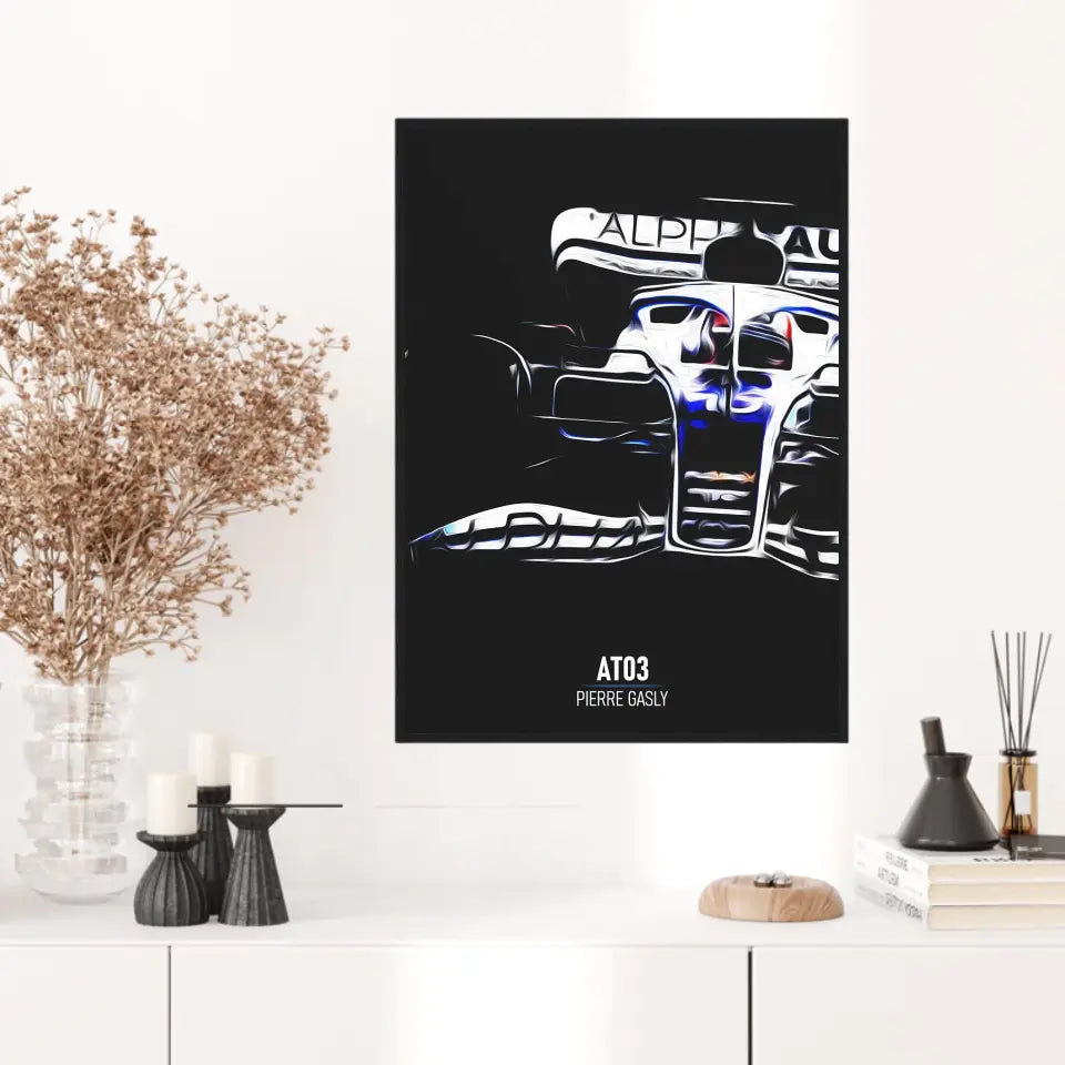 Affiche ou Tableau Alpha Tauri AT03 Pierre Gasly Formule 1