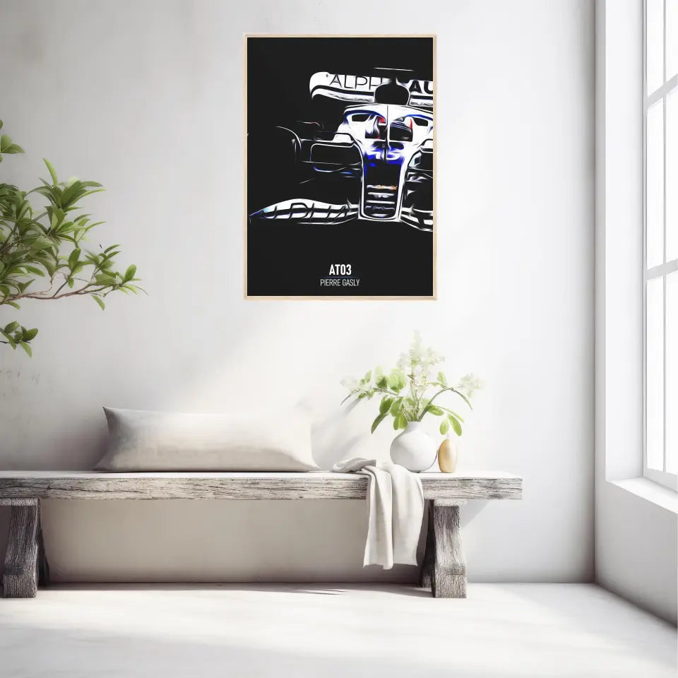 Affiche ou Tableau Alpha Tauri AT03 Pierre Gasly Formule 1