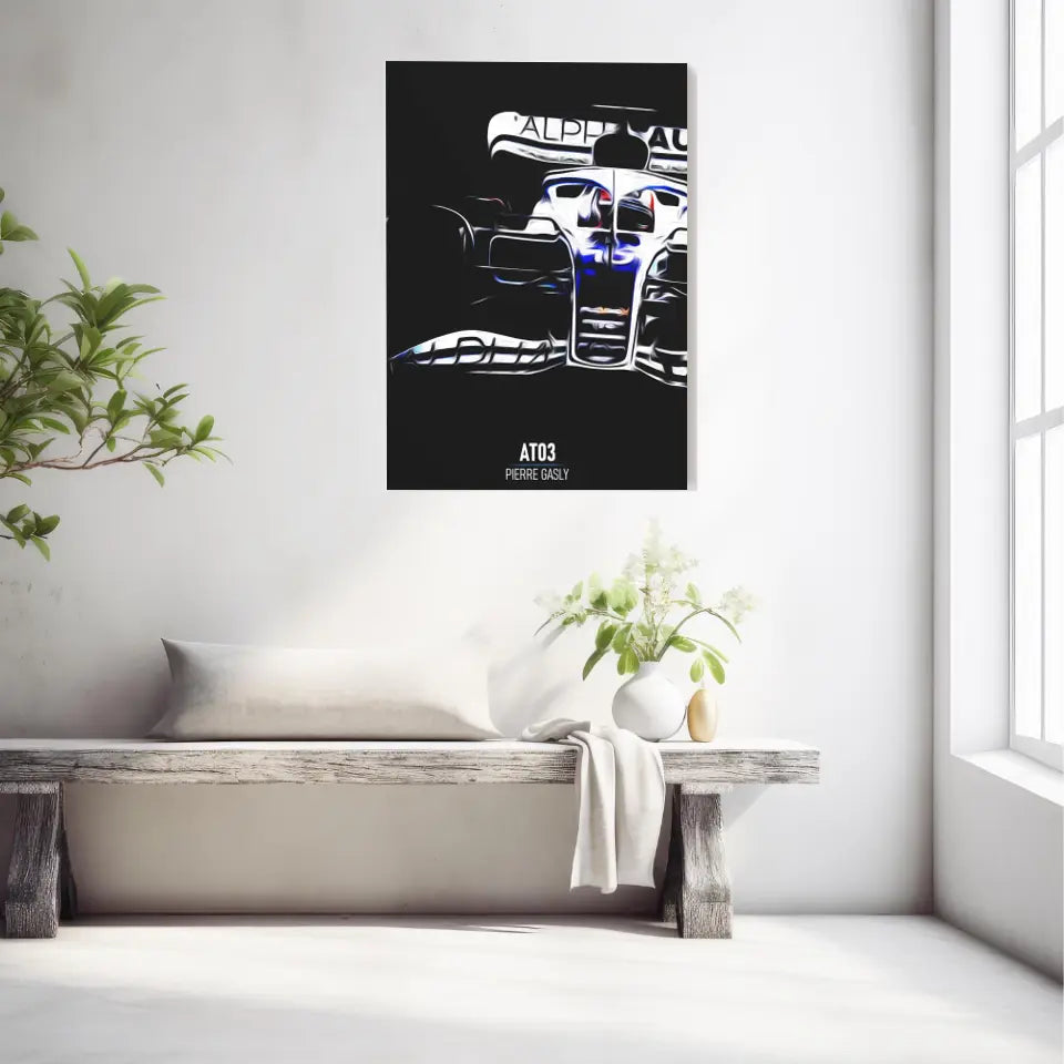 Affiche ou Tableau Alpha Tauri AT03 Pierre Gasly Formule 1