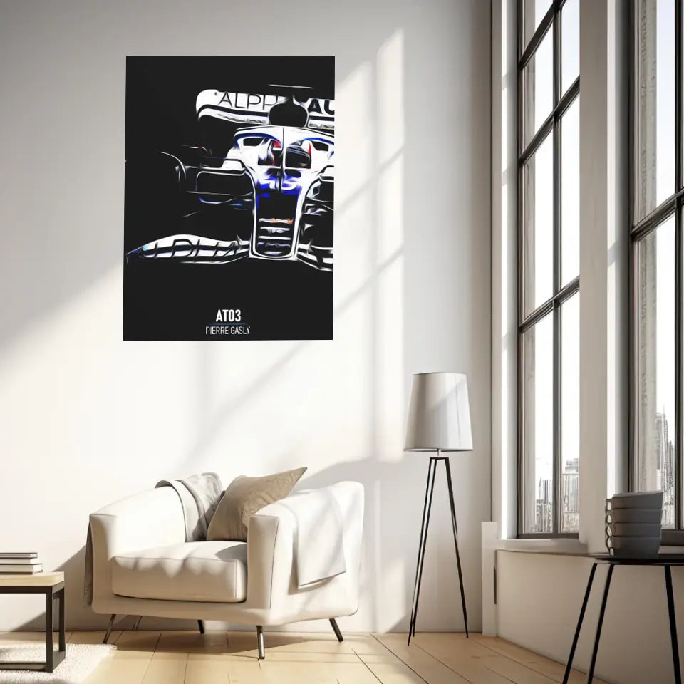 Affiche ou Tableau Alpha Tauri AT03 Pierre Gasly Formule 1
