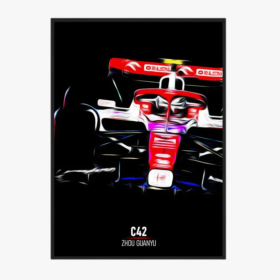 Affiche ou Tableau Alfa Romeo C42 Zhou Guanyu Formule 1
