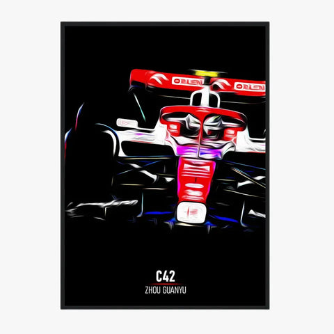 Affiche ou Tableau Alfa Romeo C42 Zhou Guanyu Formule 1