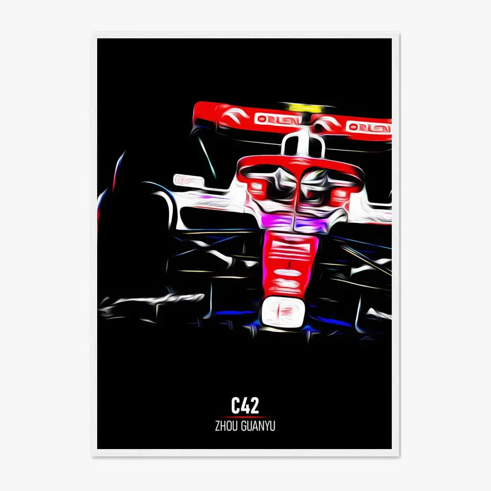 Affiche ou Tableau Alfa Romeo C42 Zhou Guanyu Formule 1