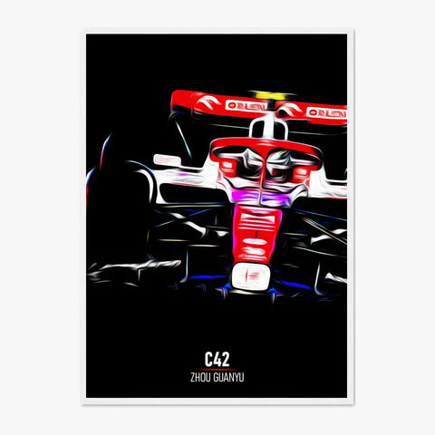 Affiche ou Tableau Alfa Romeo C42 Zhou Guanyu Formule 1