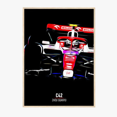 Affiche ou Tableau Alfa Romeo C42 Zhou Guanyu Formule 1