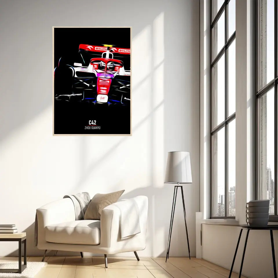 Affiche ou Tableau Alfa Romeo C42 Zhou Guanyu Formule 1