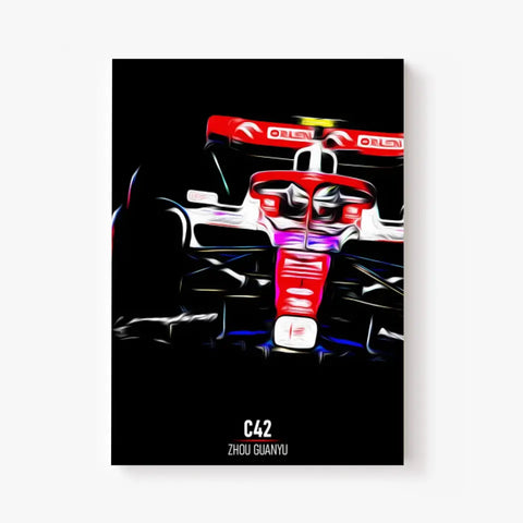 Affiche ou Tableau Alfa Romeo C42 Zhou Guanyu Formule 1