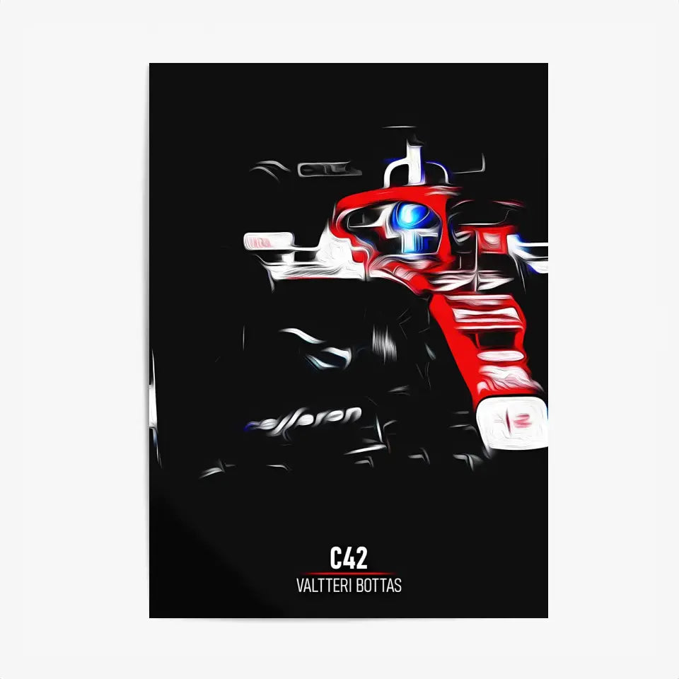 Affiche ou Tableau Alfa Romeo C42 Valtteri Bottas Formule 1