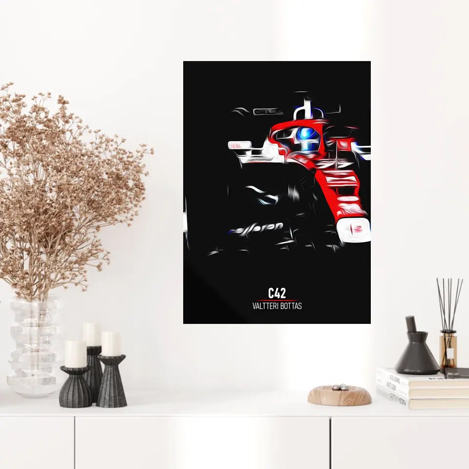 Affiche ou Tableau Alfa Romeo C42 Valtteri Bottas Formule 1