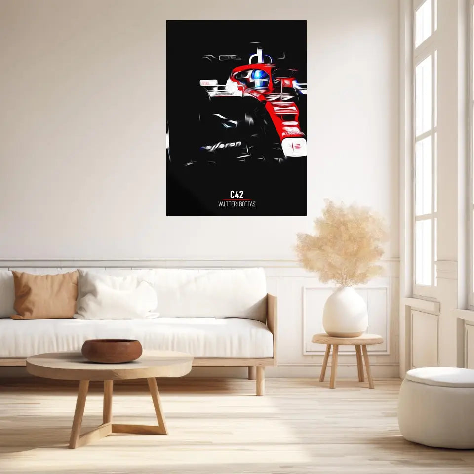 Affiche ou Tableau Alfa Romeo C42 Valtteri Bottas Formule 1