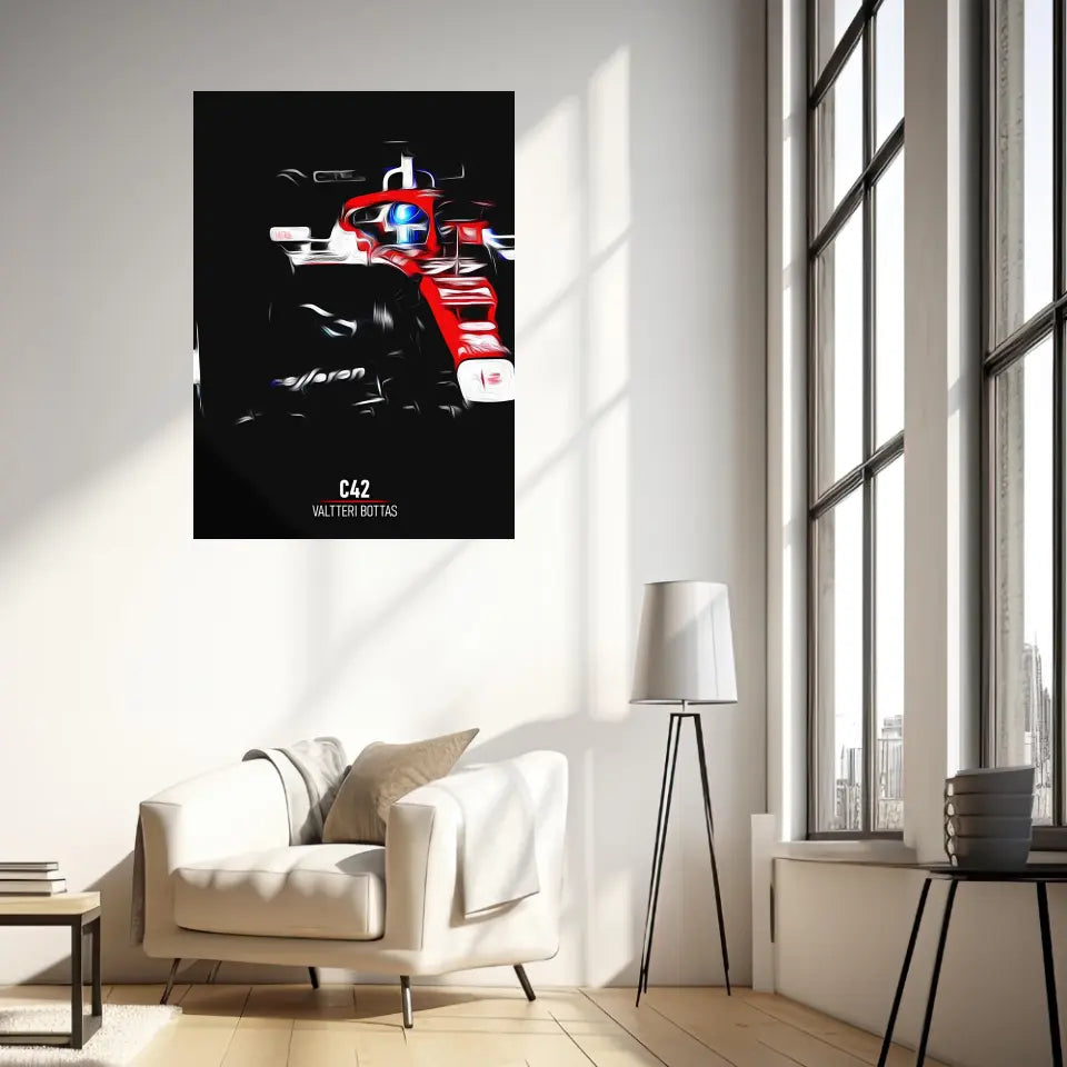 Affiche ou Tableau Alfa Romeo C42 Valtteri Bottas Formule 1