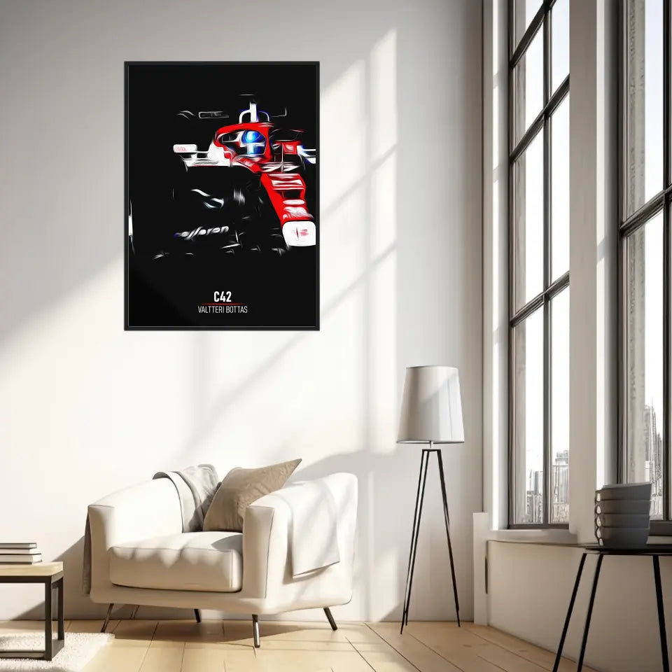 Affiche ou Tableau Alfa Romeo C42 Valtteri Bottas Formule 1