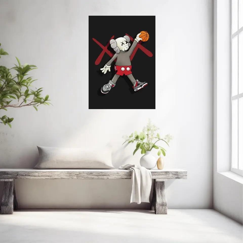 Affiche et Tableau Moderne Kaws basketball Jordan