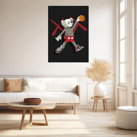 Affiche et Tableau Moderne Kaws basketball Jordan