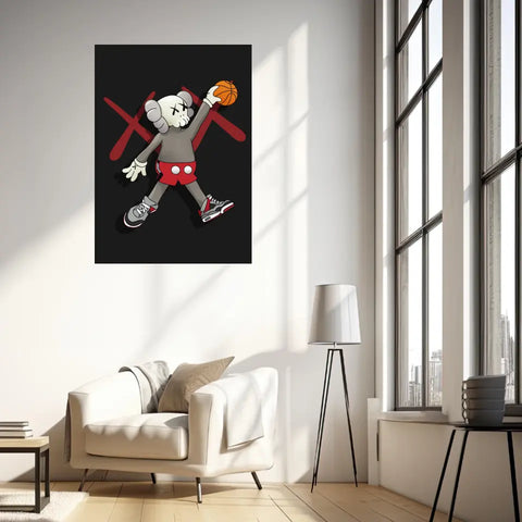 Affiche et Tableau Moderne Kaws basketball Jordan