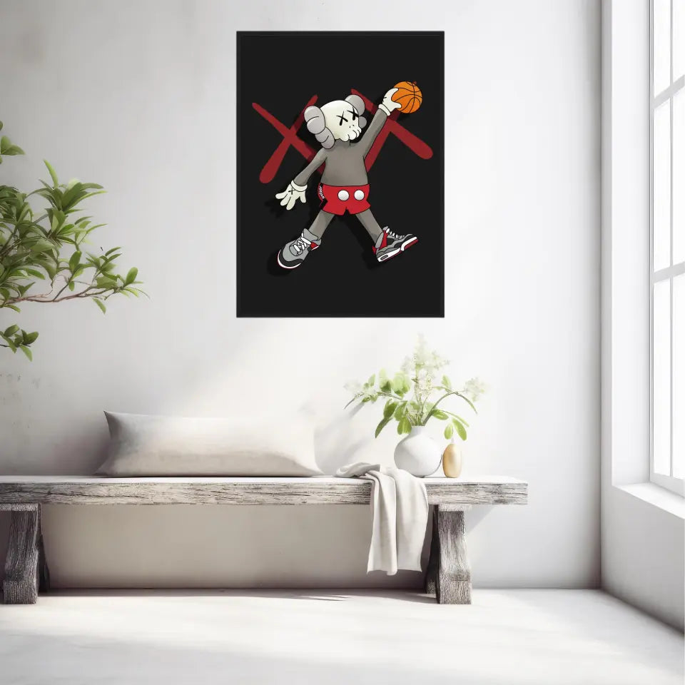 Affiche et Tableau Moderne Kaws basketball Jordan