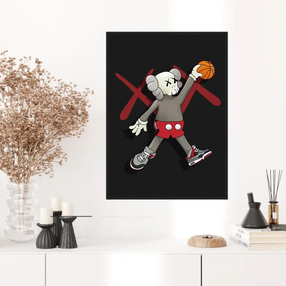 Affiche et Tableau Moderne Kaws basketball Jordan