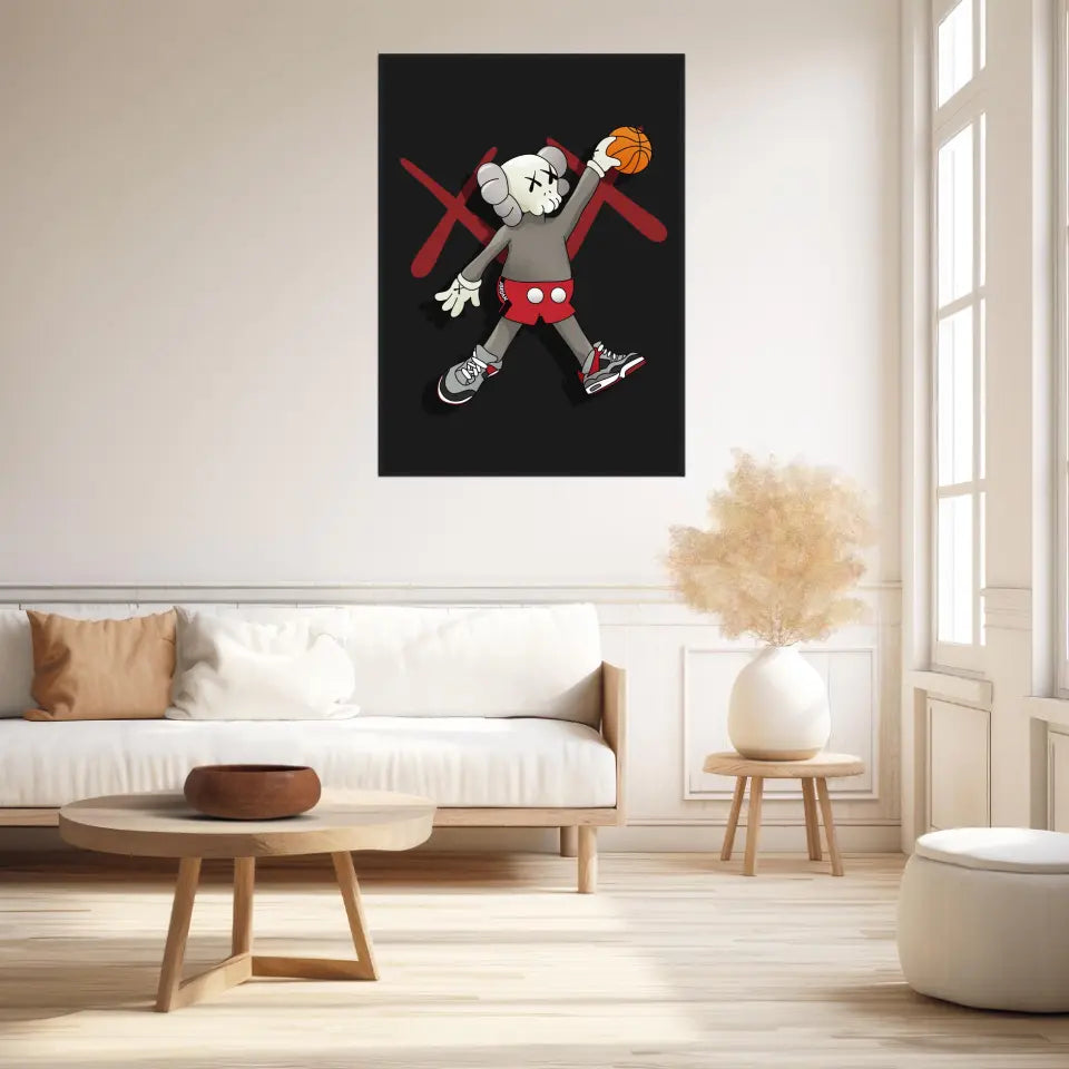Affiche et Tableau Moderne Kaws basketball Jordan
