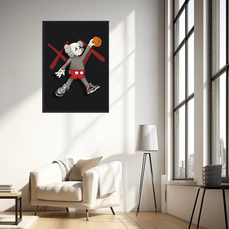 Affiche et Tableau Moderne Kaws basketball Jordan